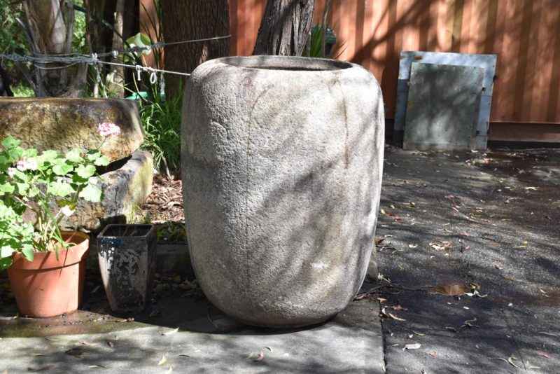 Large Antique Japanese Granite Basin