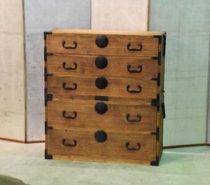 Antique Japanese Clothing Chest on Chest