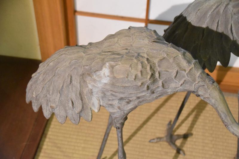 Set of 3 Japanese Bronze Cranes - Image 9