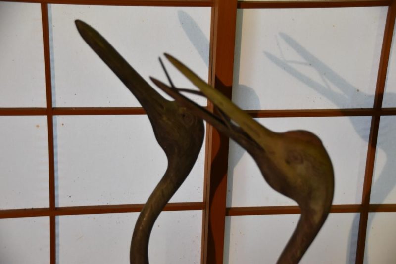 Set of 3 Japanese Bronze Cranes - Image 8