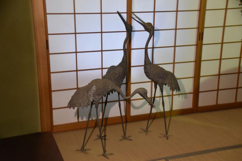 Set of 3 Japanese Bronze Cranes - Image 5