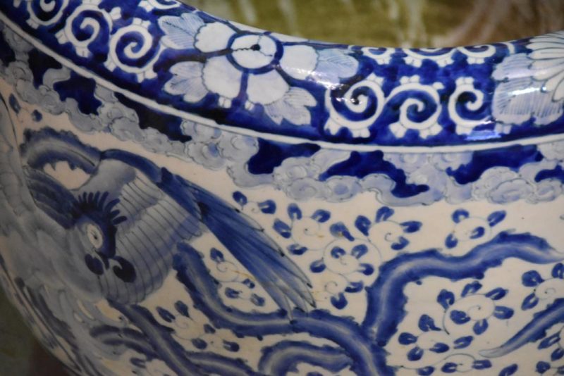 Blue and White Ceramic Hibachi - Image 10