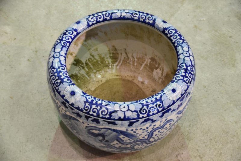 Blue and White Ceramic Hibachi - Image 9