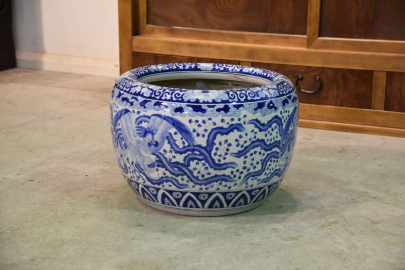 Blue and White Ceramic Hibachi - Image 6