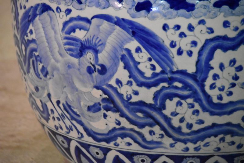 Blue and White Ceramic Hibachi - Image 5