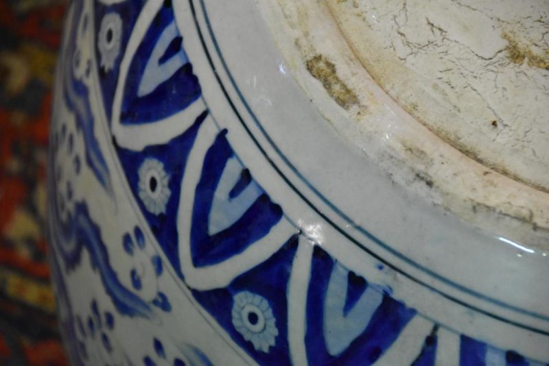 Blue and White Ceramic Hibachi - Image 4