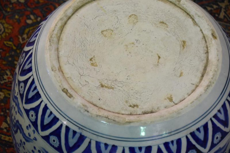 Blue and White Ceramic Hibachi - Image 3