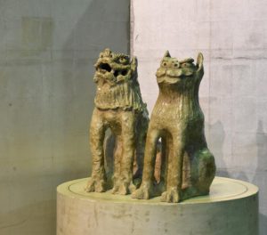Pair of Pottery Shi Shi
