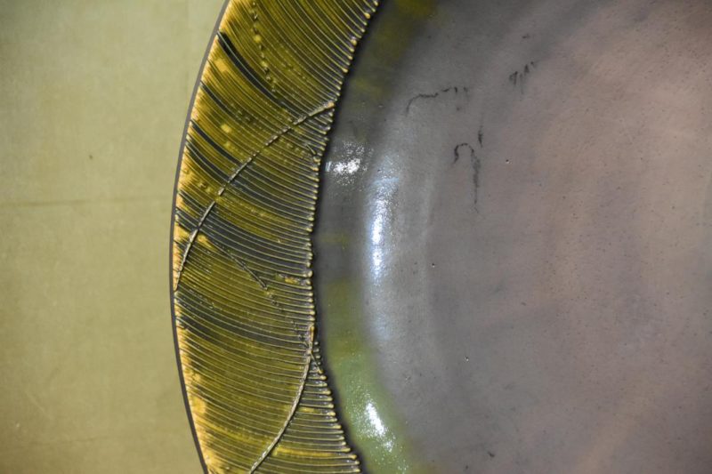 Large Japanese Oribe Plate - Image 9