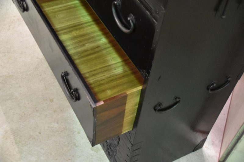 Japanese Black Lacquer Clothing Chest - Image 7