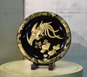 Japanese Phoenix Lacquered Plate