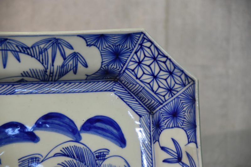 Imari Blue and White Square Plate - Image 10