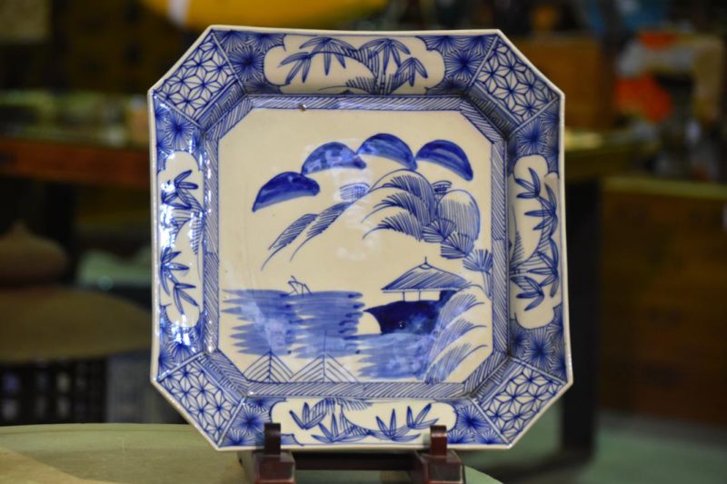 Imari Blue and White Square Plate - Image 5