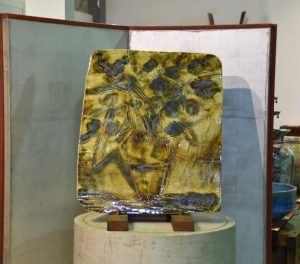 Large Oribe Pottery Platter