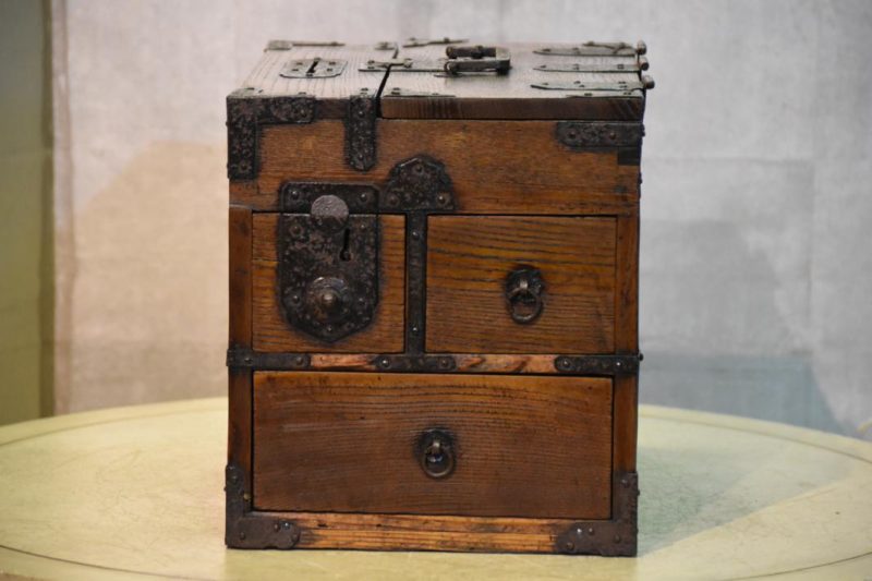 Japanese Suzuri Zeni Bako (Money Collection and Writing Chest) - Image 11