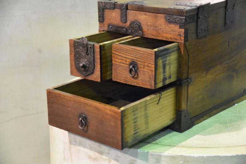 Japanese Suzuri Zeni Bako (Money Collection and Writing Chest) - Image 10