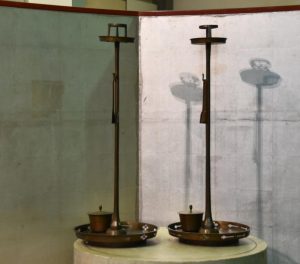Pair of Bronze Candle Stands