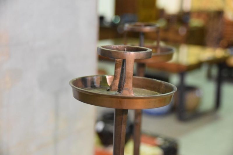 Pair of Bronze Candle Stands - Image 9