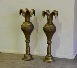 Large Pair of Shrine Vases