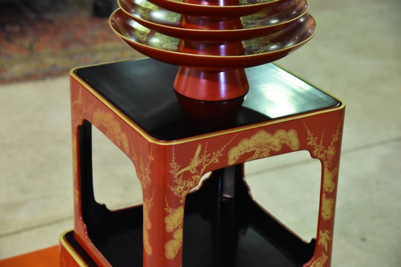 Japanese Lacquered Wedding Sake Set - Image 13