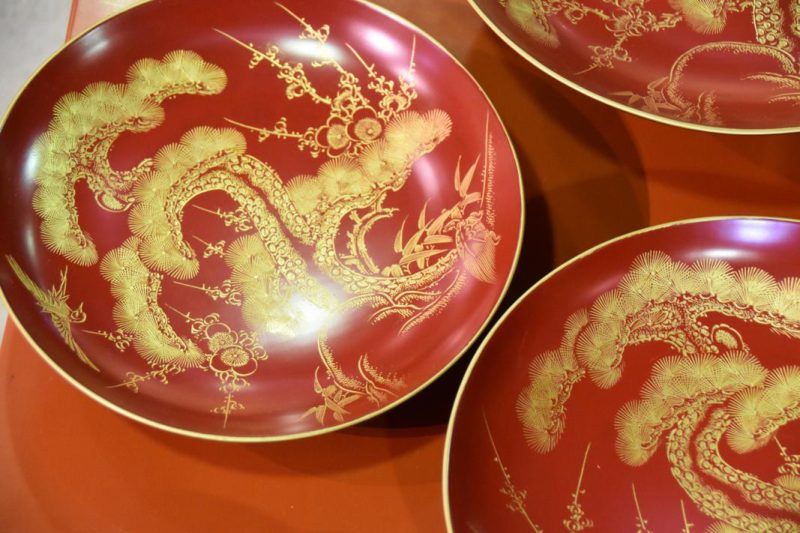 Japanese Lacquered Wedding Sake Set - Image 6