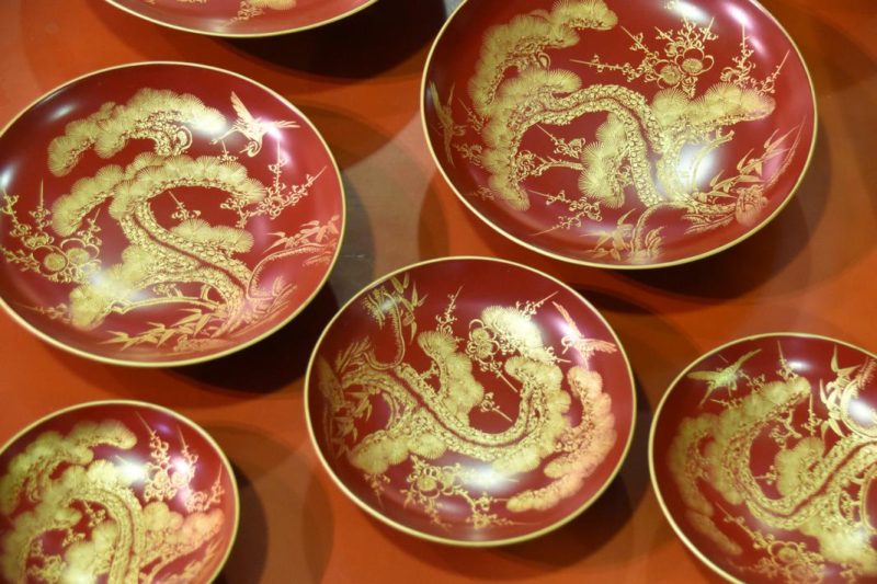 Japanese Lacquered Wedding Sake Set - Image 5