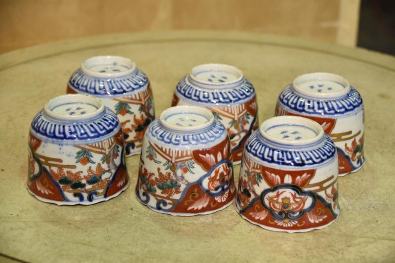 6 x Antique Japanese Imari Cups - Image 6