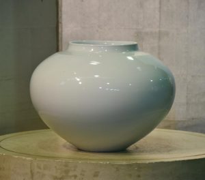 Japanese White Celadon (Hakuji) Vase