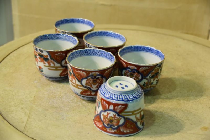 6 x Antique Japanese Imari Cups - Image 9