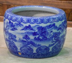Japanese Blue and White Hibachi