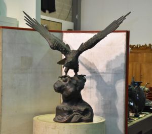 Japanese Bronze Eagle Statue