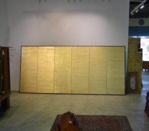 Japanese 6 Panel Gold Screen