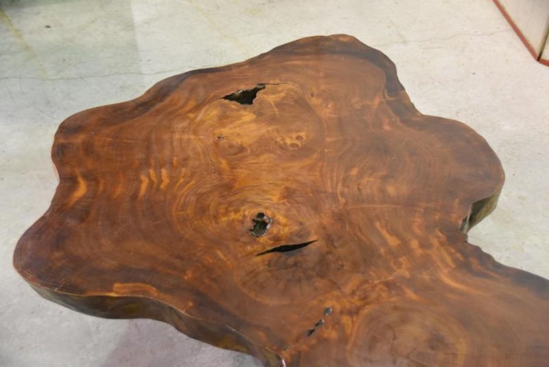 Natural Wood Slab Table - Image 10