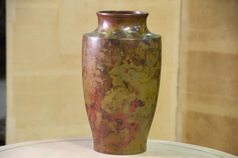 Murashi Do Japanese Bronze Flower Vase
