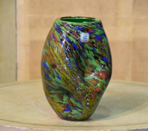 1960's Japanese Art Glass Vase
