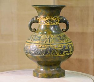 Japanese Bronze Flower Vase