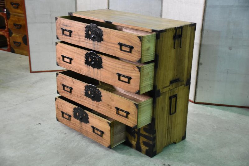 Antique Japanese Clothing Chest - Image 12
