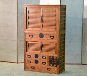 2 Section Japanese Antique Merchants Chest