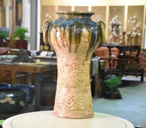 Japanese Oribe Pottery Vase