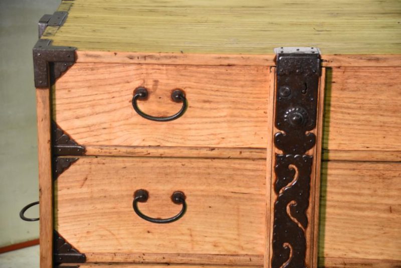 Four Drawer Antique Japanese Clothing Chest - Image 13