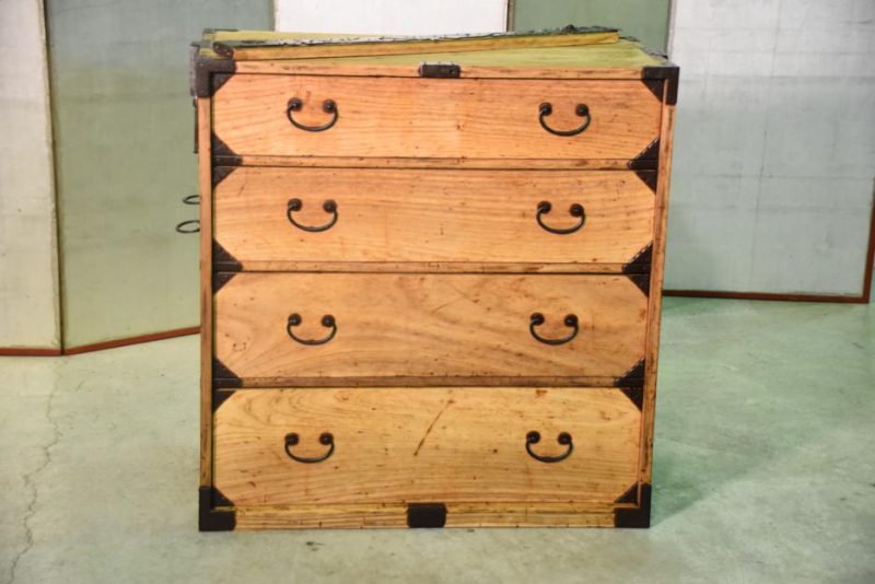 Four Drawer Antique Japanese Clothing Chest - Image 5