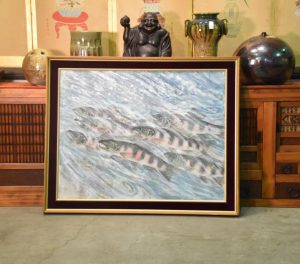 Japanese Salmon Painting