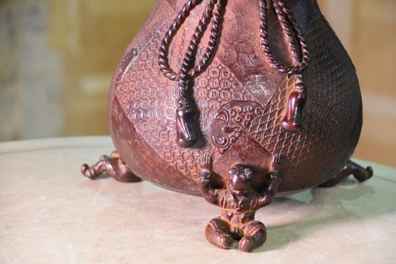 Japanese Bronze Usubata Ikenobu Vase - Image 14
