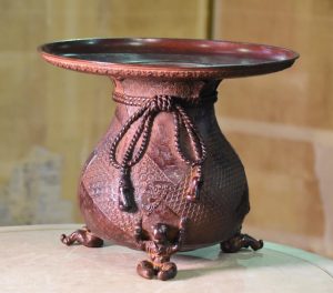 Japanese Bronze Usubata Ikenobu Vase