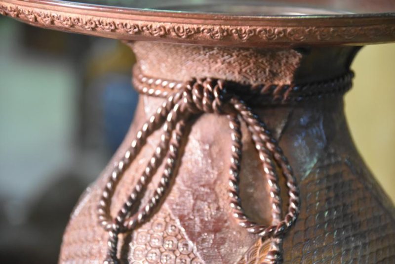 Japanese Bronze Usubata Ikenobu Vase - Image 12