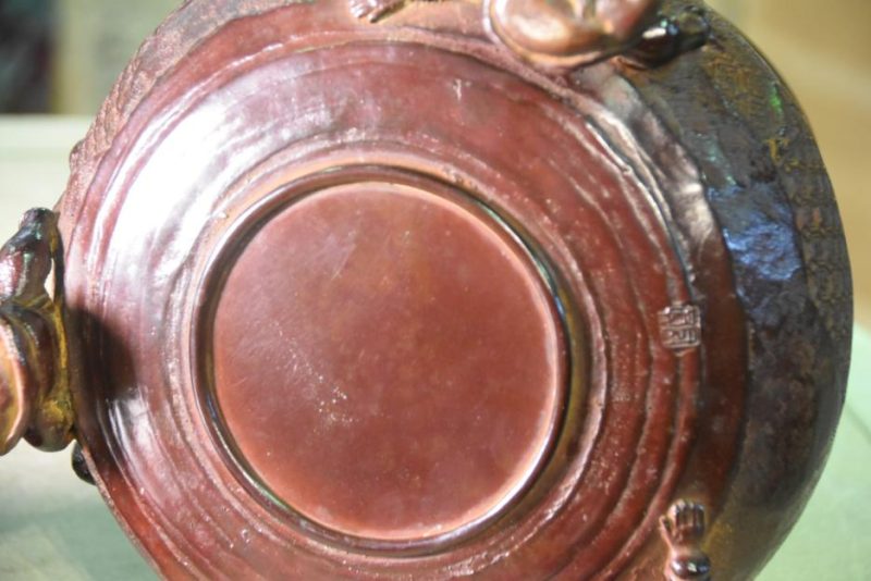 Japanese Bronze Usubata Ikenobu Vase - Image 7