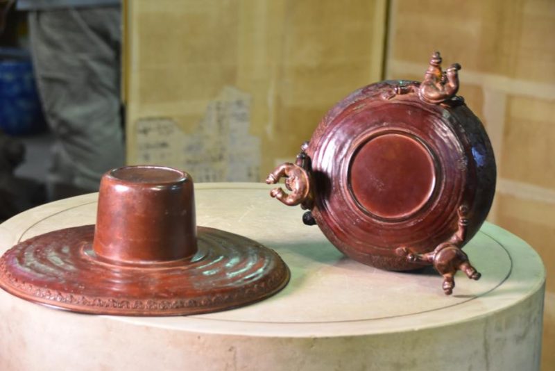 Japanese Bronze Usubata Ikenobu Vase - Image 6