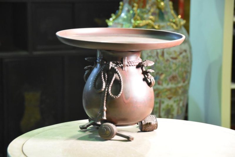 Japanese Bronze Murashido Usubata Vase - Image 2