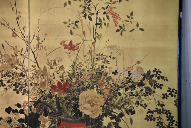 Japanese Ikebana Flower Cart Screen - Image 14