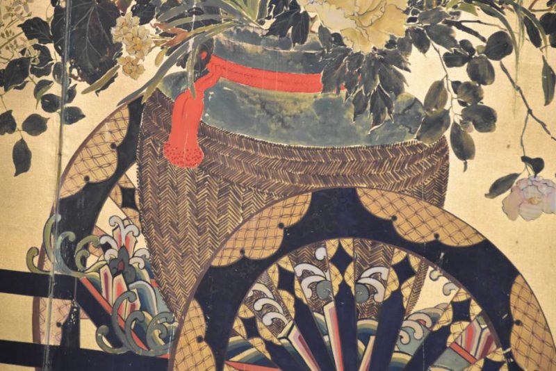 Japanese Ikebana Flower Cart Screen - Image 11